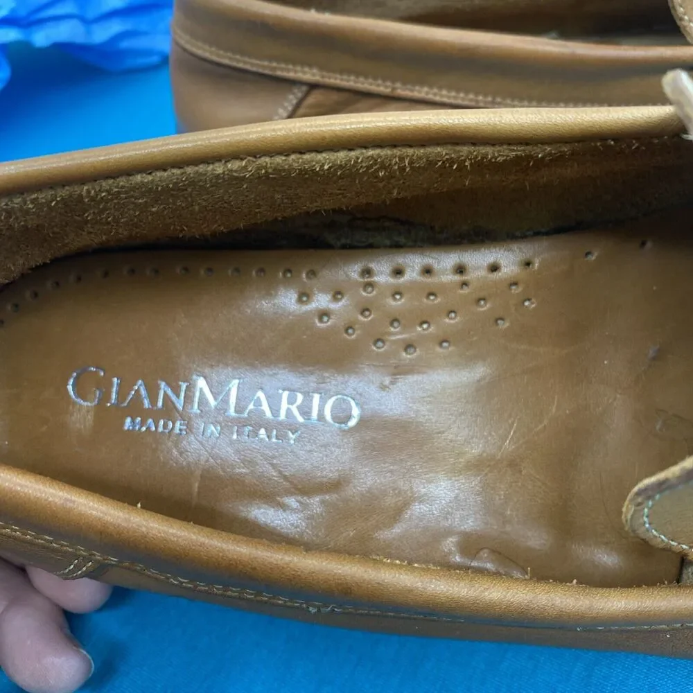 Mario Alborino Made in Italy Black Leather Mens Shoes size EU 45, 11-12 US